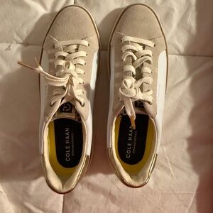 Cole Haan Women's Cream and Tan Sneakers